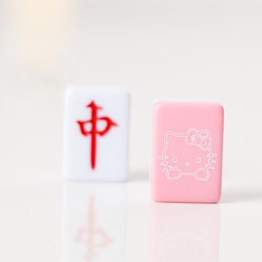26mm pink cartoon cat + bag + tablecloth